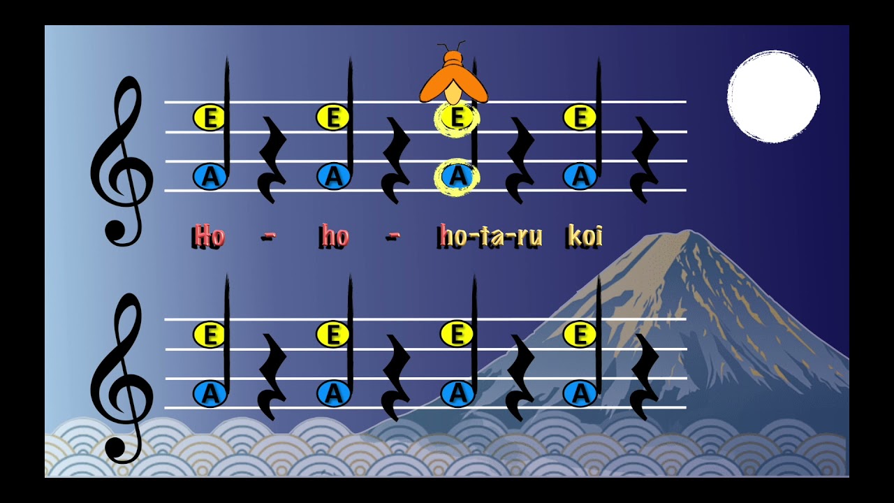Hotaru Koi (Come Firefly) Play-Along (Boomwhackers, handbells, xylophones)
