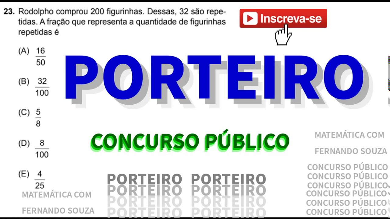 Porteiro Questões de Concursos Público