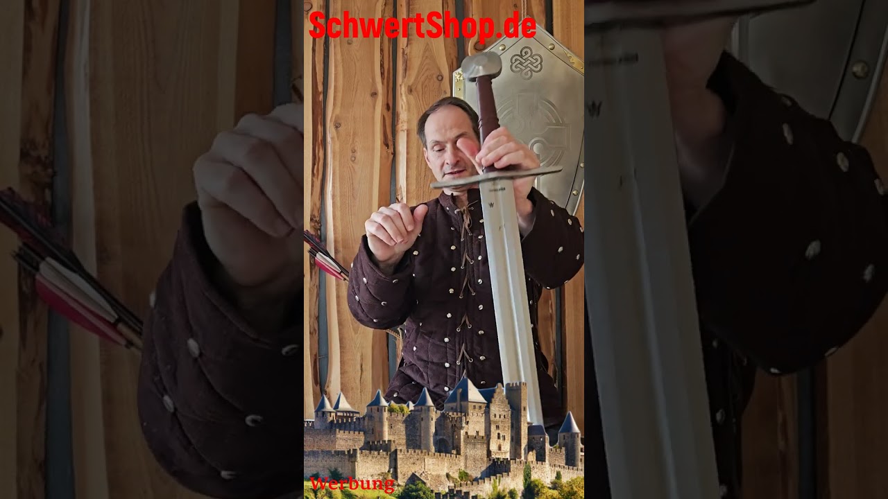 Ritterschwert nach Museums Vorlage aus Deutschland 14 Jhd echt und scharf!