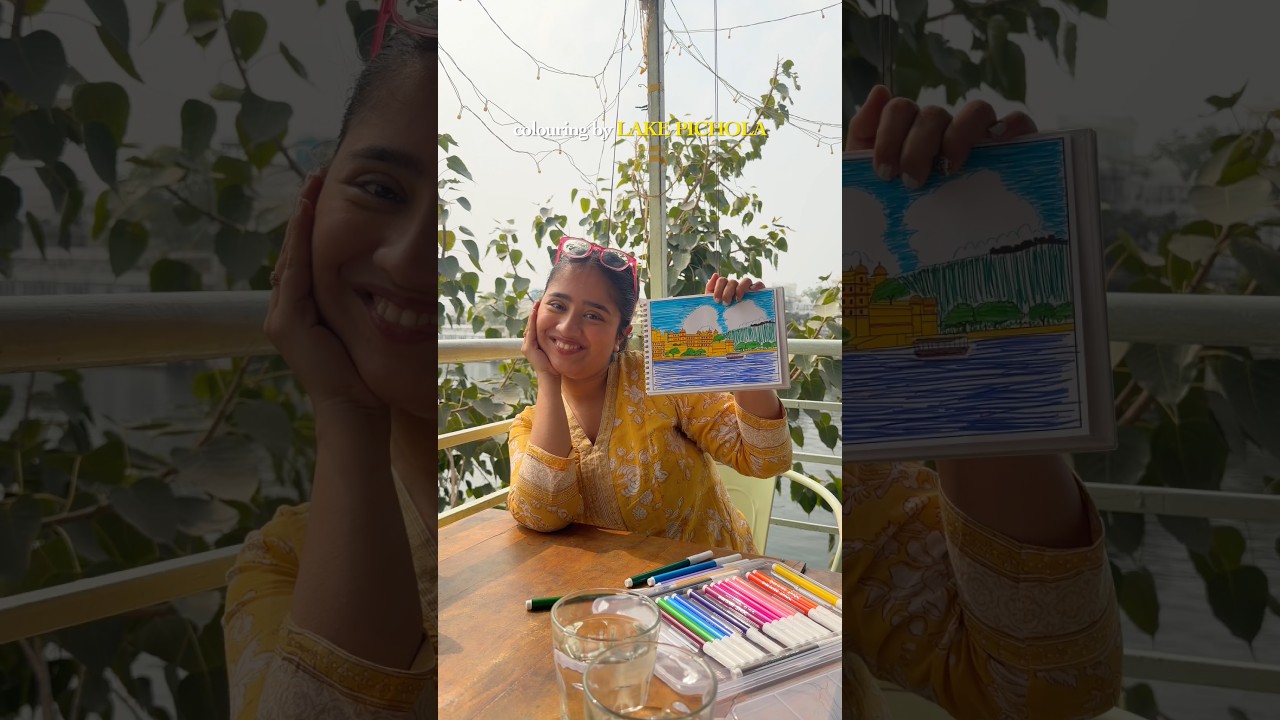 colouring by LAKE PICHOLA!✨🦚 #minivlog #colouring