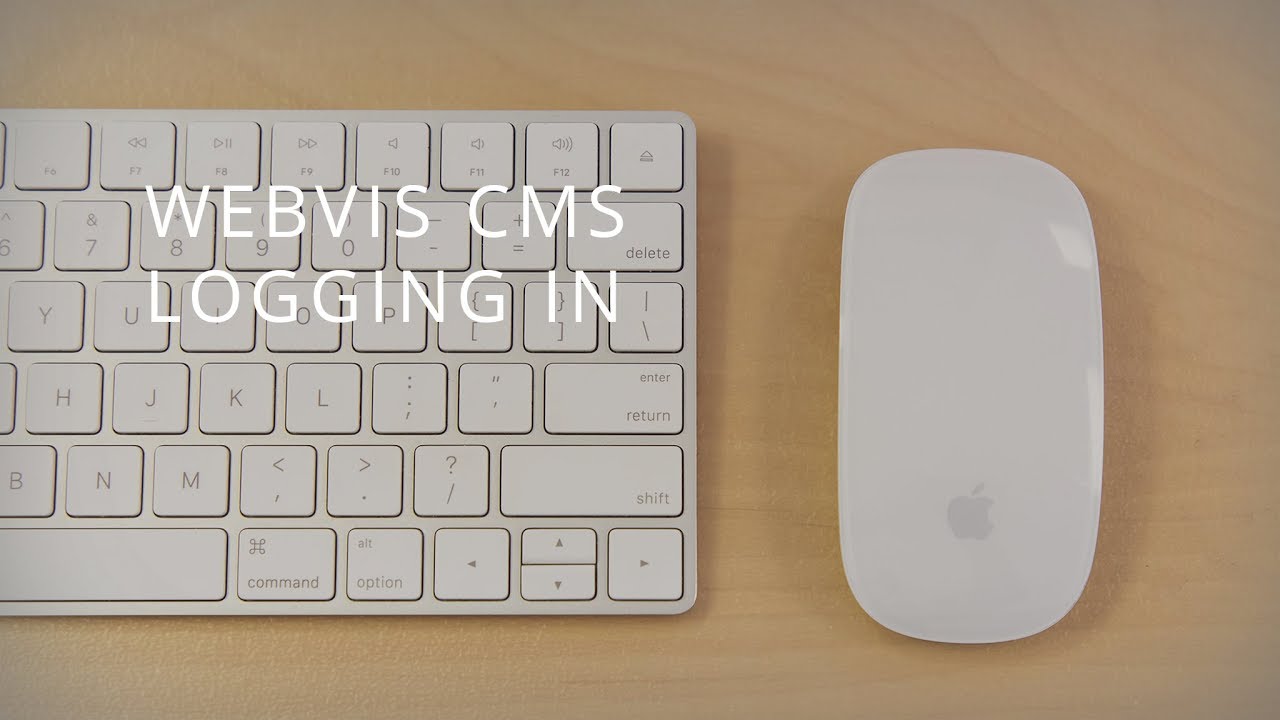 Webvis CMS Logging In