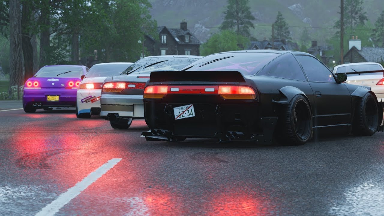 Forza Horizon 4 Jdm Cars Drifting Open Lobby Nissan 240Sx RocketBunny