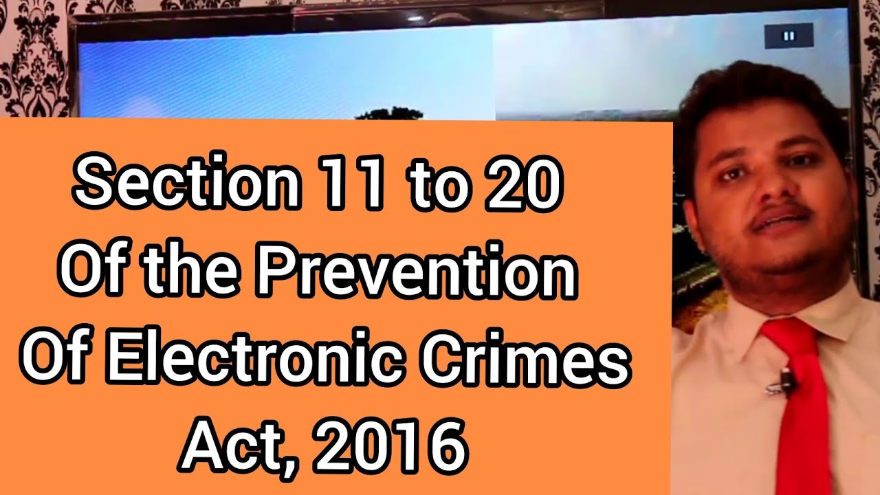 Section 11 to 20 of the Prevention of Electronic Crimes Act, 2016-LIS