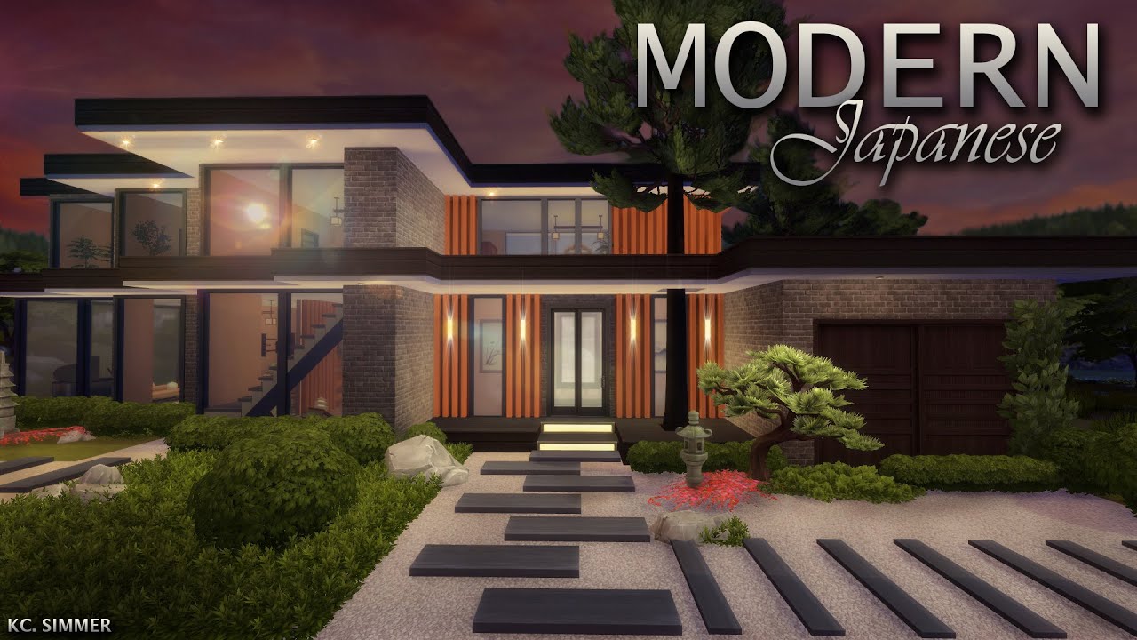 MODERN Japanese House | No CC | The Sims 4 | Speed Build