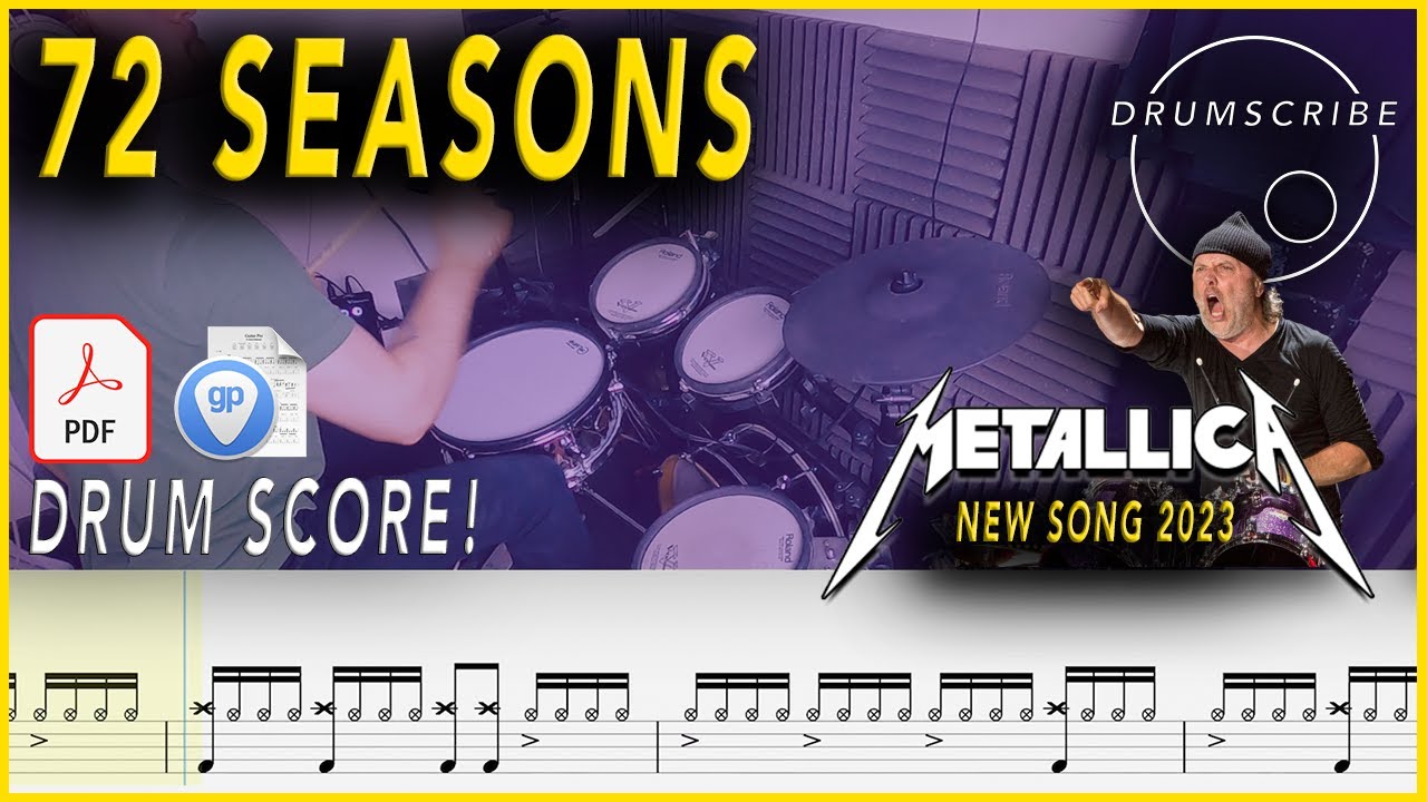 72 Seasons - METALLICA NEW SONG 2023 | DRUM SCORE Sheet Music | #83 DRUMSCRIBE