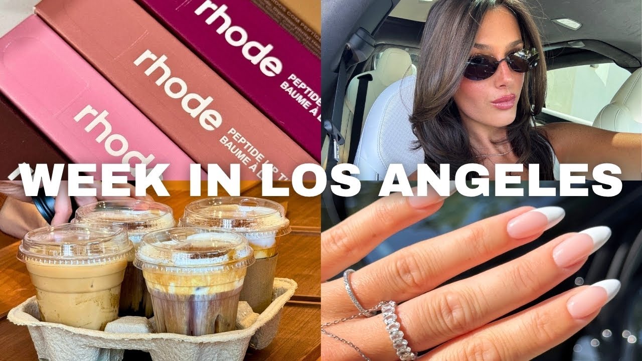 week in my life | bougiest nail salon in LA, lash lift, hair blowout, packing, travel prep, PR haul