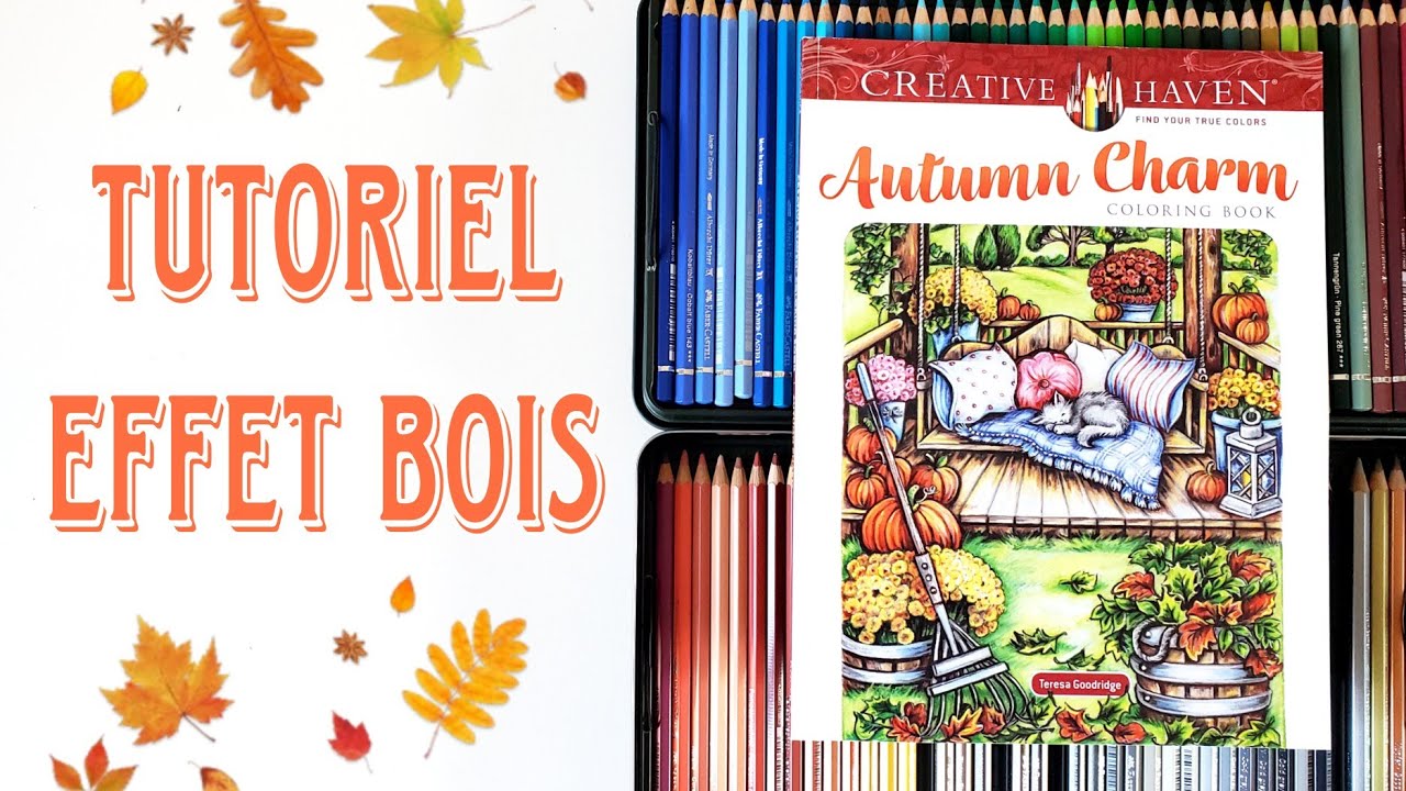 Tutoriel effet bois. Coloriage pour adulte.
