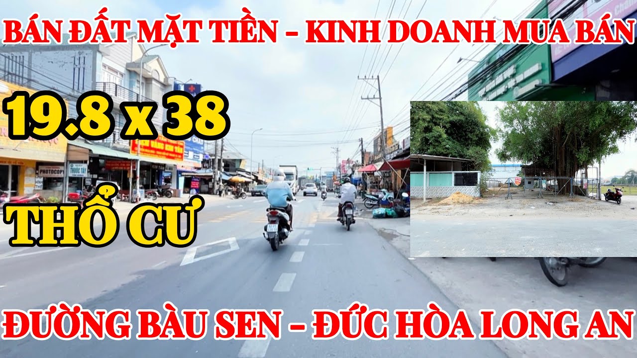 Bán đất mặt tiền đường Bàu Sen - Đức Hòa Long An.