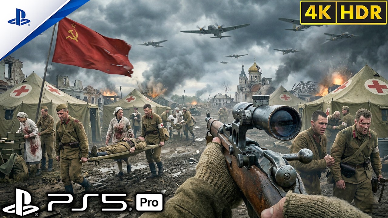 (PS5) Ад сошел с небес &ndash; Сталинград (1942) | Реалистичный геймплей [4K60FPS] Call of Duty
