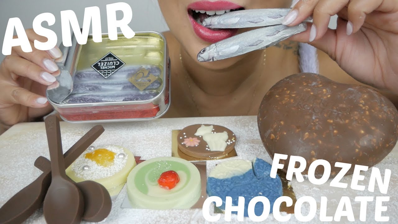 ASMR FROZEN CHOCOLATE *Relaxing Soft Eating Sounds | N.E Let's Eat