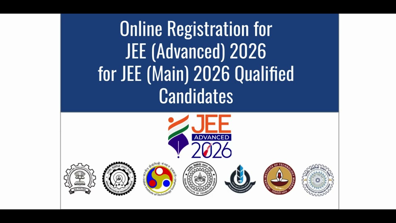 Hindi  Instructions to Register for JEE (Advanced) 2026 for JEE Main 2026 Qualified Candidates