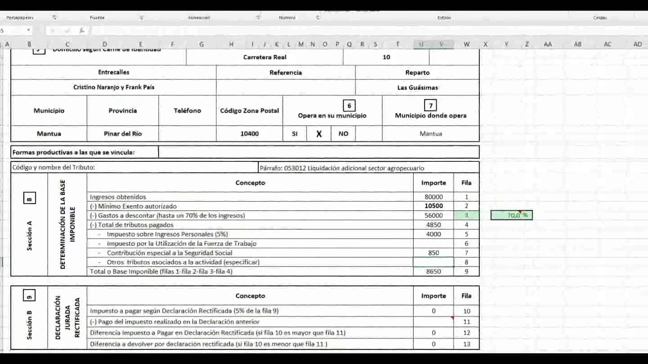 Tutorial para el llenado de la Declaración jurada del Sector campesino