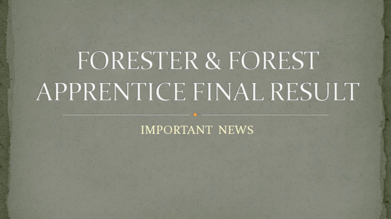 TNFUSRC வனத்துறை RECENT UPDATE ON   FORESTER & FOREST APPRENTICE FINAL RESULT