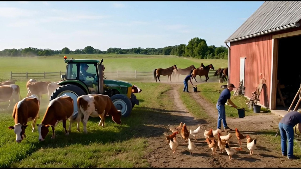 Swiss Countryside Life - Peaceful Farm Harvest | Rearing Animals.