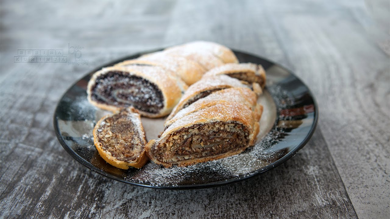 Štrudle sa lisnatim testom - Strudel with puff pastry recipe - Bebina kuhinja - Domaći video recept