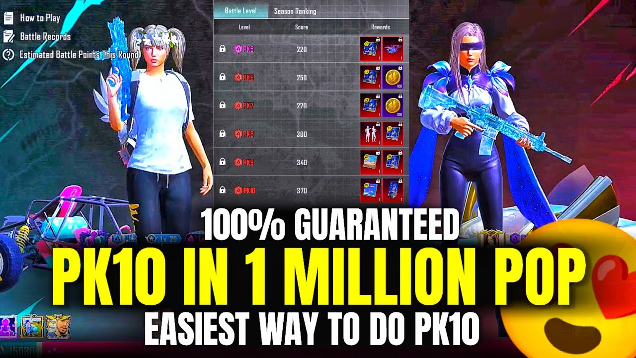 Easy Pk10 Part 1 | Only In ONE MILLION Pop | Best Explanation EVER | 100% Guarantee 🔥 #pubg #bgmi