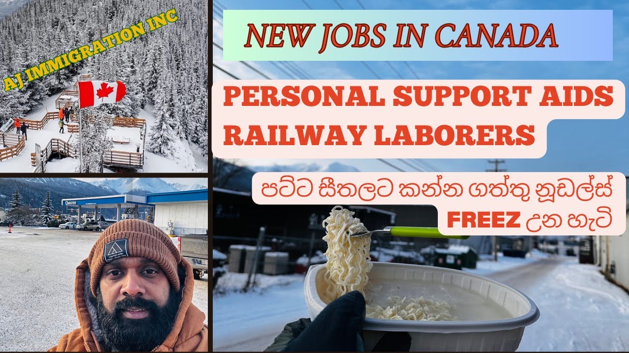 Canada jobs / Labor Job එකකට කැනඩා යමු / සාත්තු සේවිකා Jobs / සීතලට Freeze උන Noodles🇨🇦