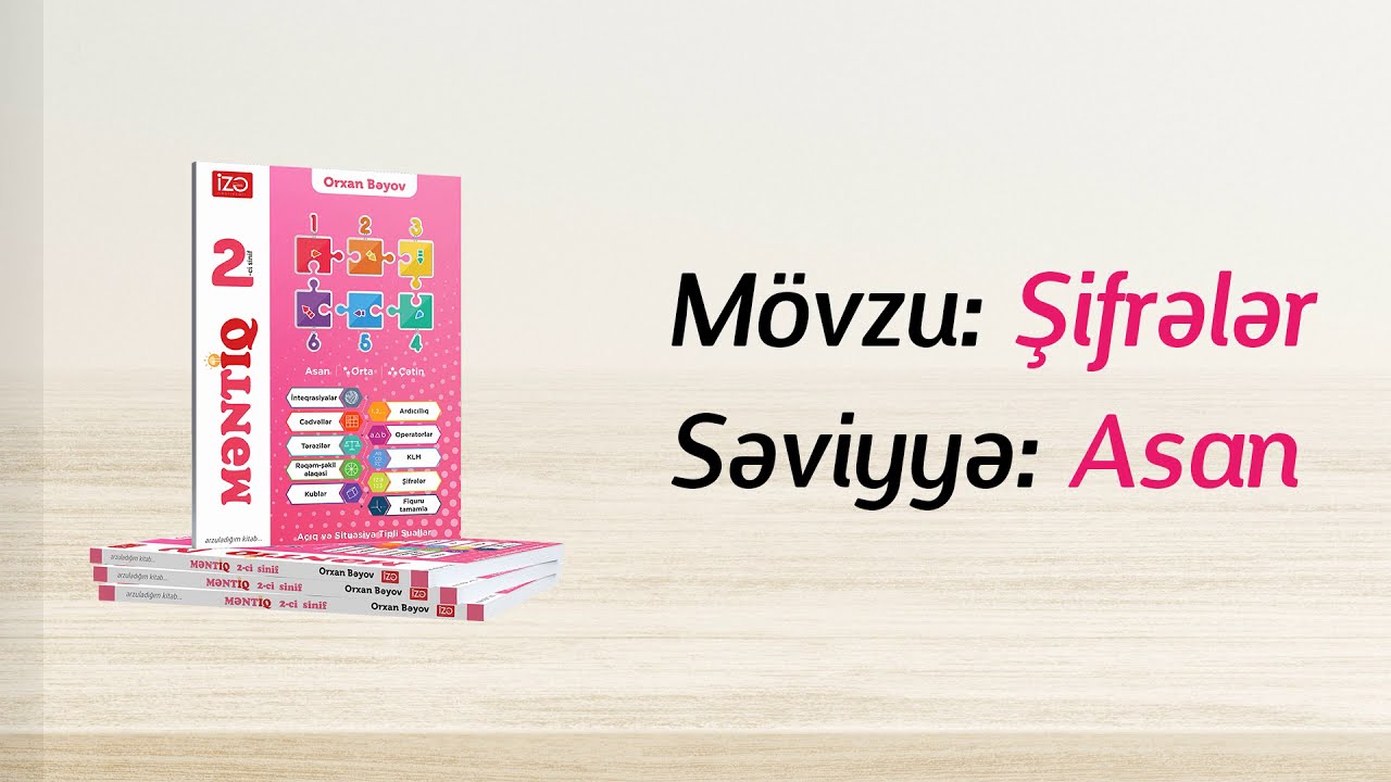 2-ci sinif Məntiq  - Mövzu: Şifrələr / Səviyyə: Asan