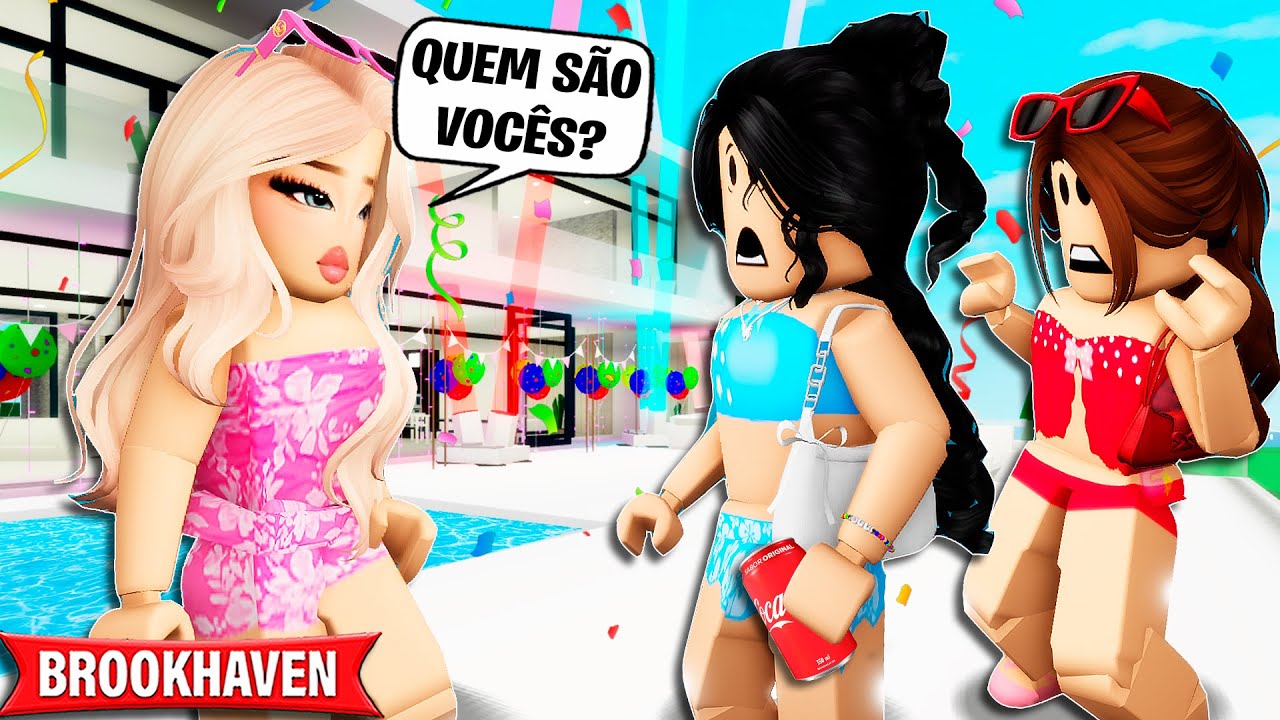 AS MENINAS ENTRARAM ESCONDIDAS NA FESTA DA POPULAR | Historinhas Brookhaven Rp Bibi e Lud