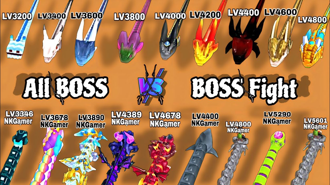 Snake Clash All BOSS Fight 🤯 Hungry BOSS 100% WEN All BOOS 🔥 #95