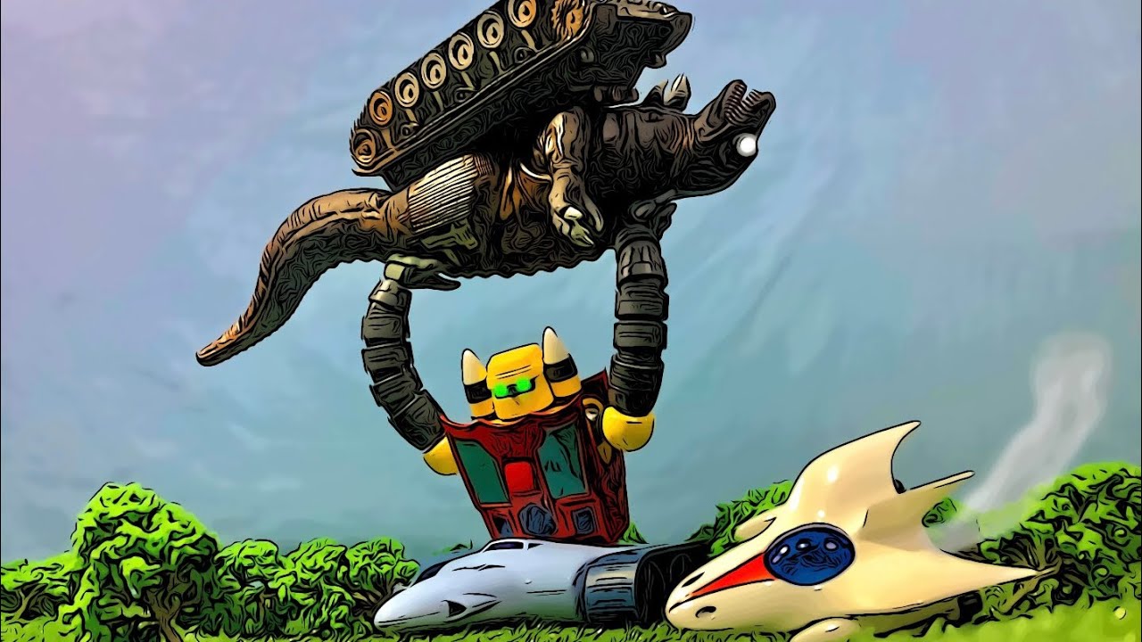 Getter 3 vs Dinosaur Tank | Getter Robo + Ultraman Monster Stop Motion | LJPL Animation