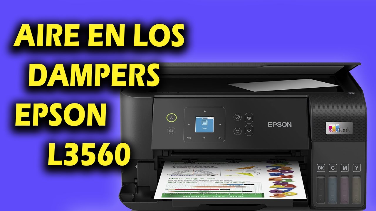ABRIR y Sacar o Purgar el aire de los dampers o cartuchos a una EPSON L3560