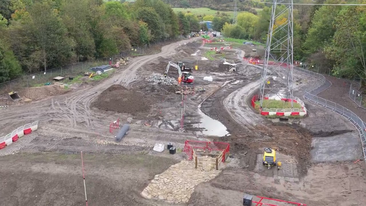 Brighouse Flood Alleviation Scheme (FAS) - Whinney Hill Park - Construction Progress - October 25