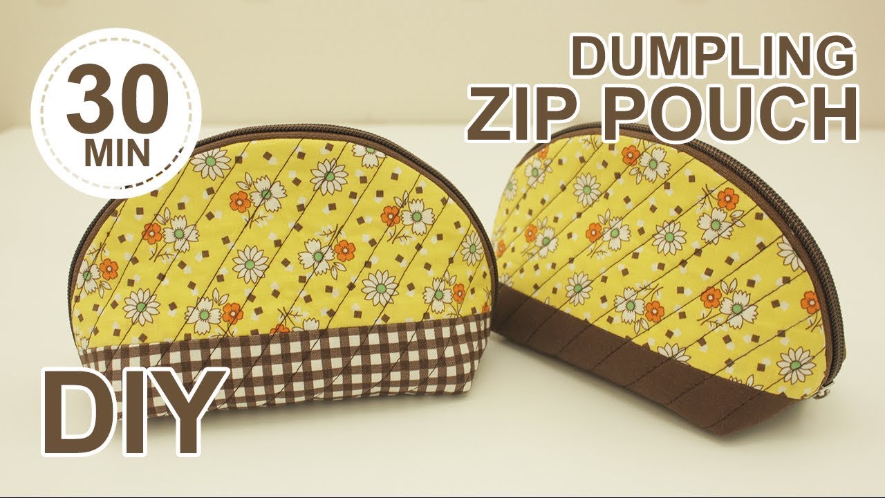 Как сшить косметичку  | DIY Dumpling Zip Pouch #sewingtimes