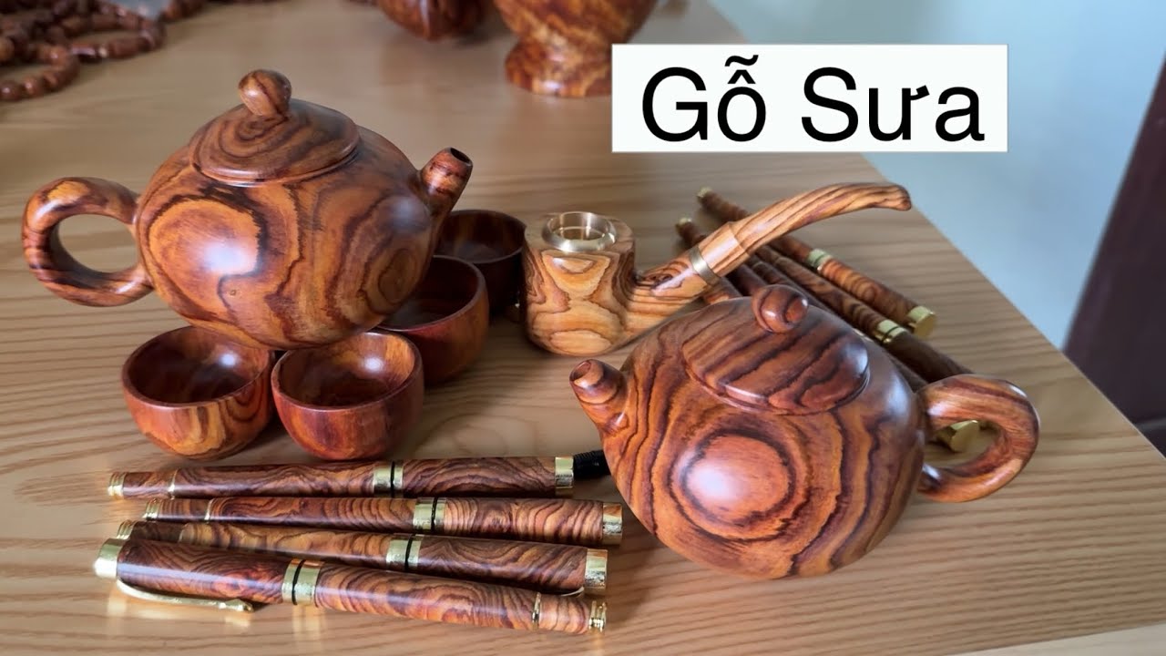 Đam Mê Với Gỗ Sưa - Giao Lưu Mấy Món Gỗ Sưa Bộ Trà Ấm Chén Bút Tẩu Chế Tác Thủ Công Tại Làng Nghề