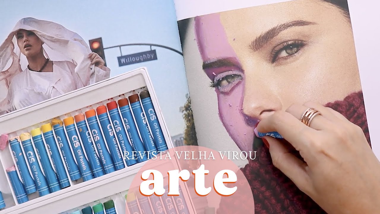 desenhando numa revista antiga *exercício de criatividade*