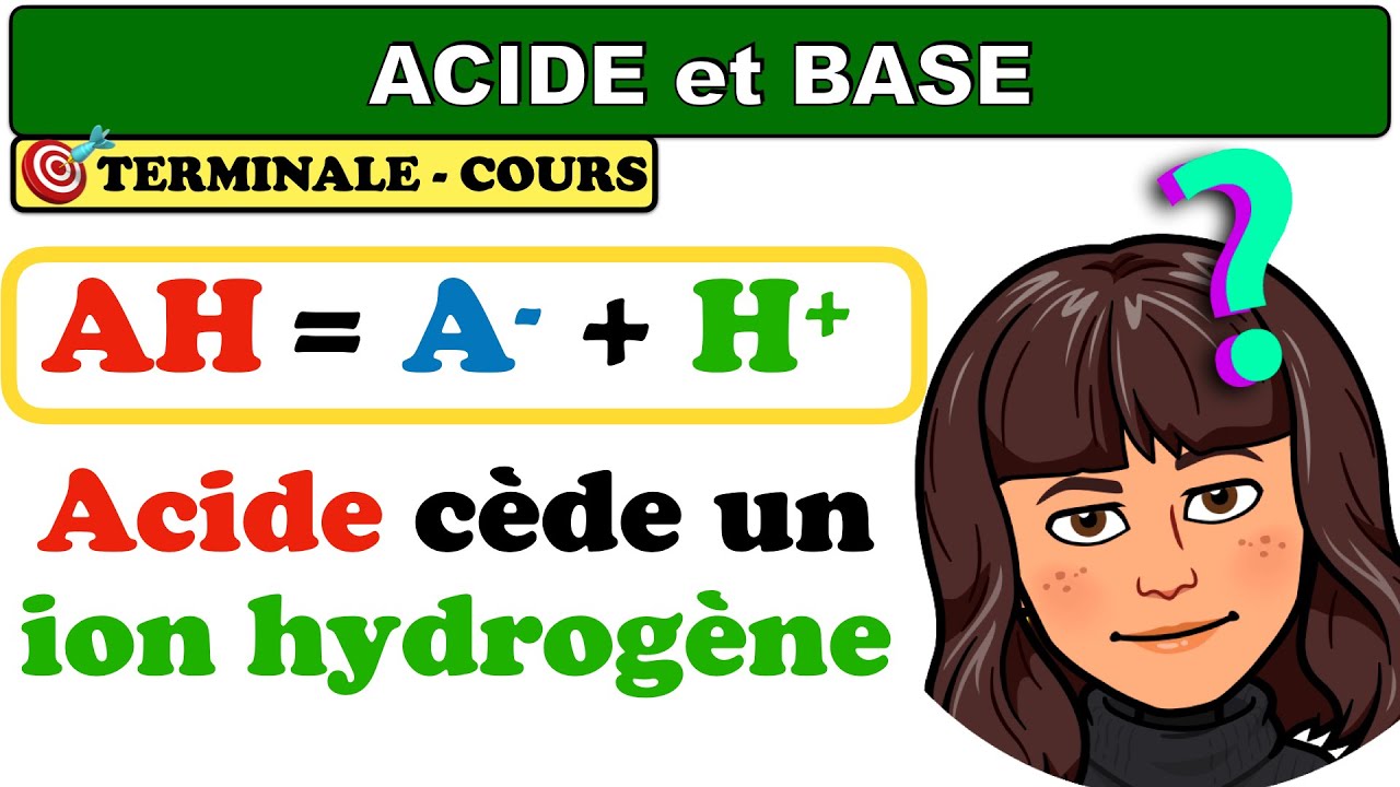 Esp&egrave;ce ACIDE et BASE - ion hydrog&egrave;ne - CHIMIE - TERMINALE