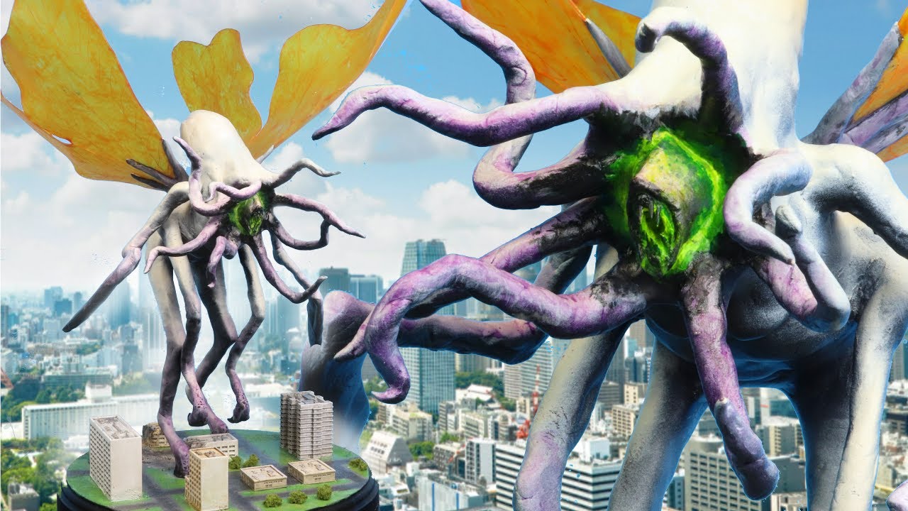 Making a GIANT MONSTER diorama - sculpting a terrifying KAIJU