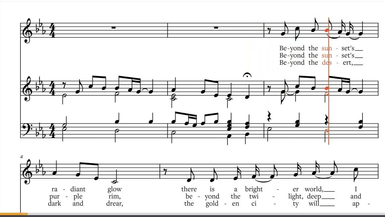 Hymnal 438 Beyond the sunset