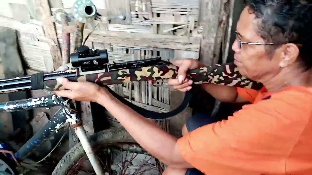 PAG ZERO SA FOOT PUMP AIR GUN NA MAY RED DOT SCOPE NA!!!
