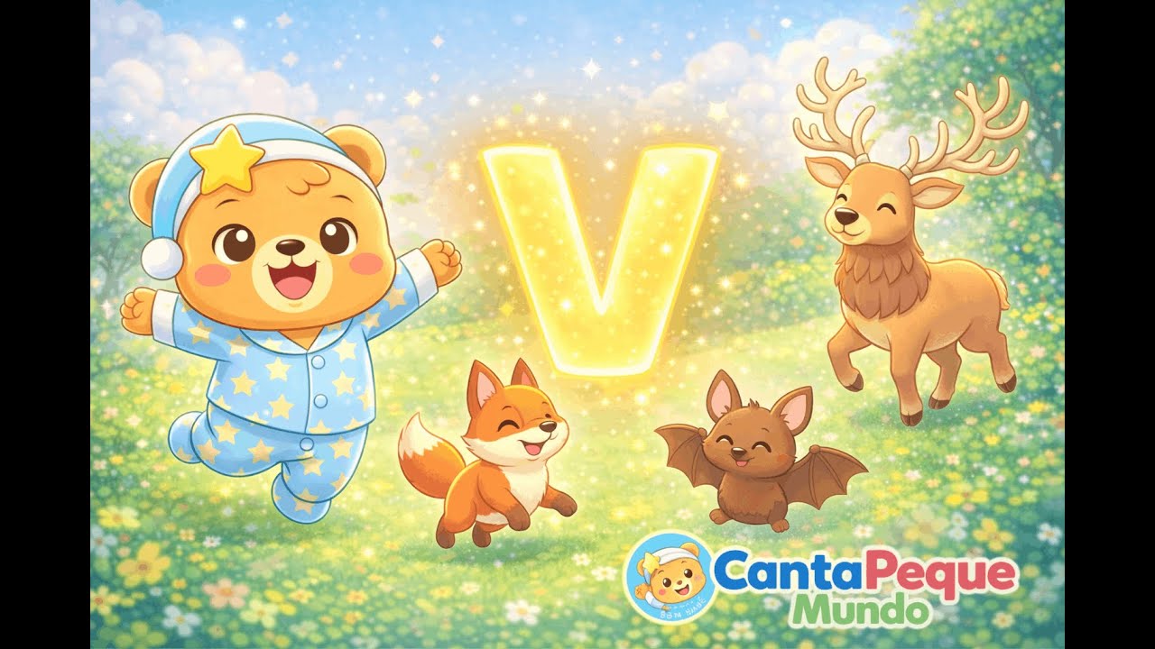 ¡La Canción de la V! | Aprende la Letra V con Lalo 🐻✨ | CantaPequeMundo