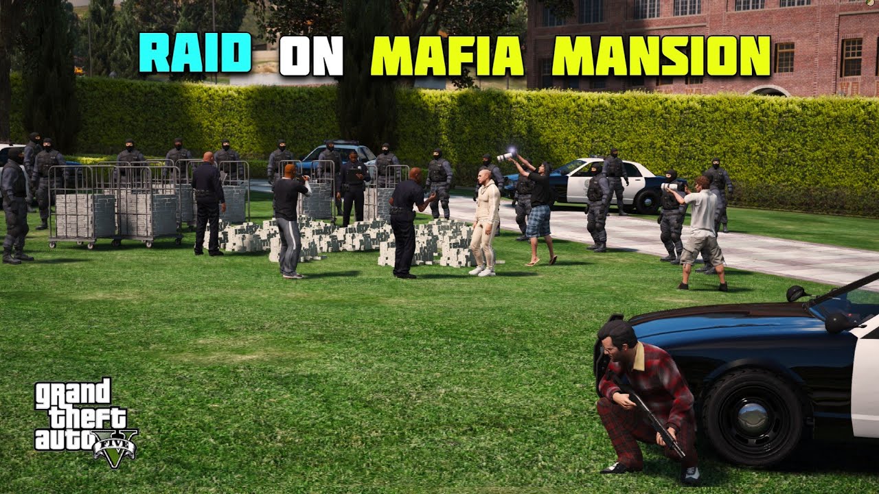 GTA 5 : BIGGEST POLICE RAID ON RUSSIAN MAFIA MANSION