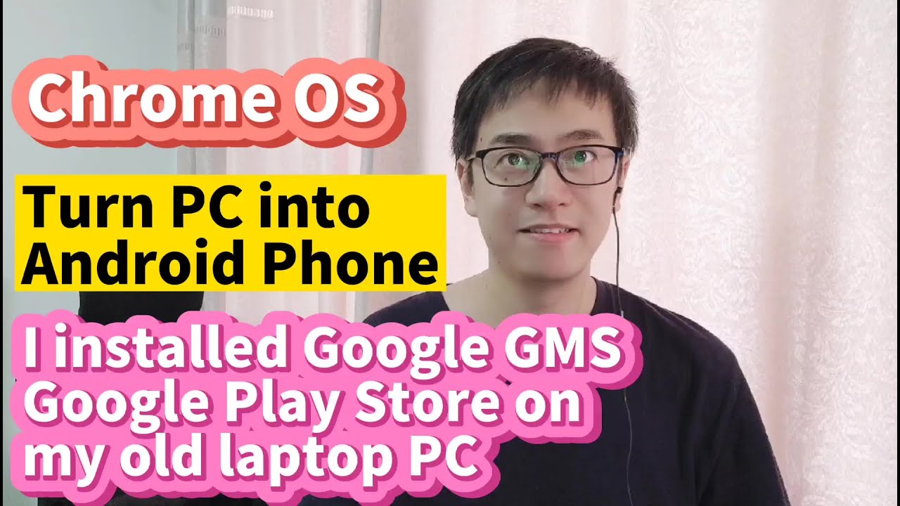 I installed Google GMS Google Play Store on my old laptop PC turn pc into android phone Chrome OS