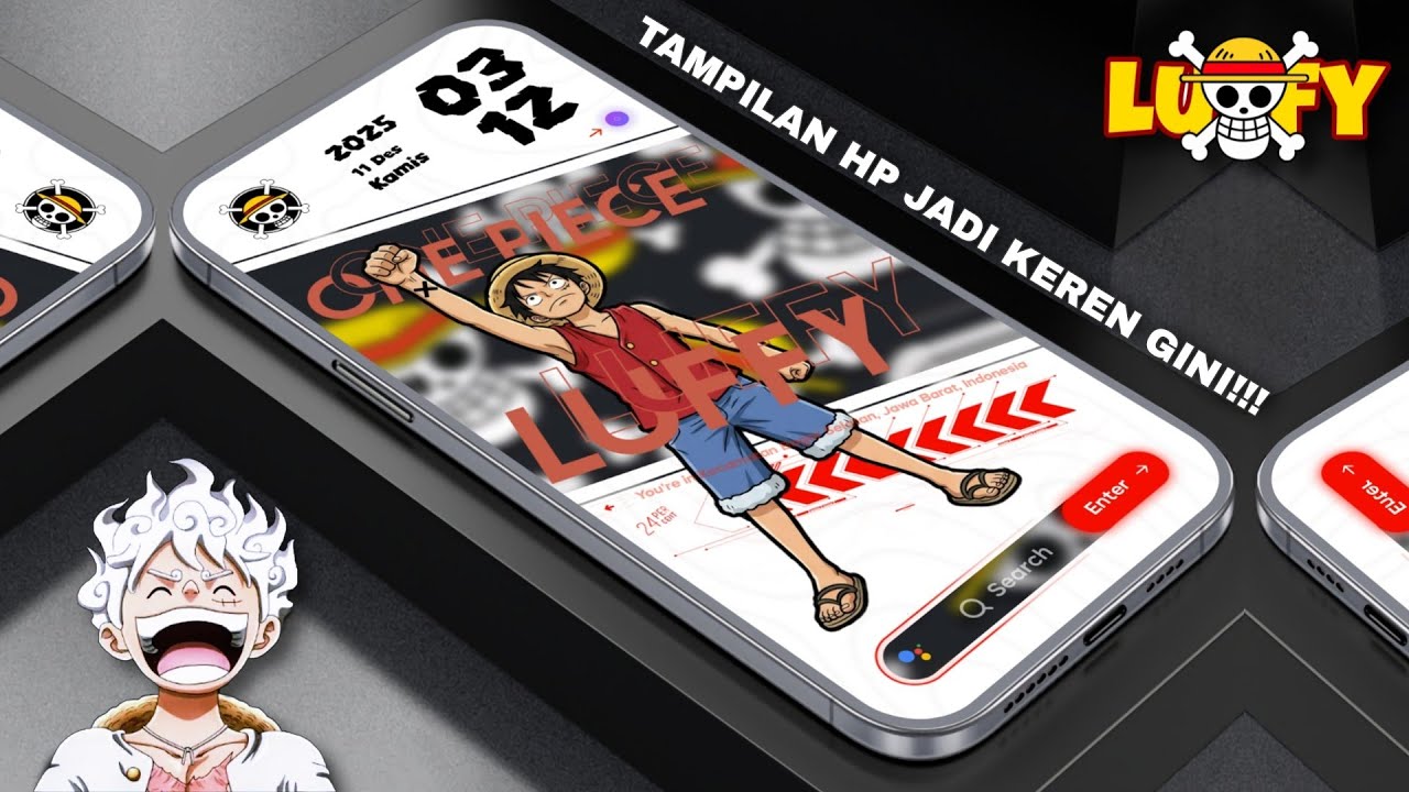 Tema HP Android Keren Untuk Semua Android 🔥 #luffy #onepiece 