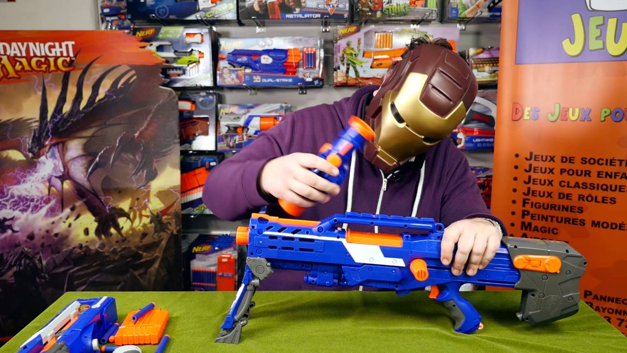 Présentation/Démo du Nerf Longshot CS 6 Nouvelle Version (bleu) en Français HD Fr