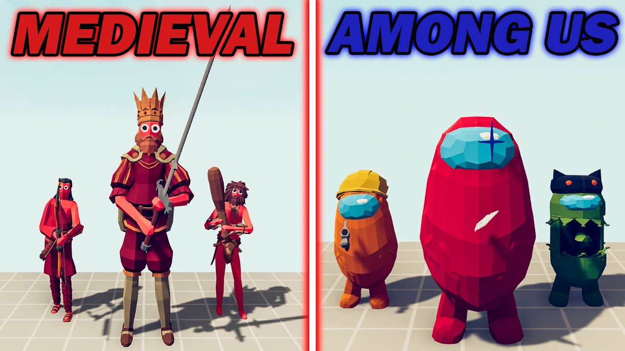 MEDIEVAL TEAM vs AMONG US TEAM - Totally Accurate Battle Simulator | TABS