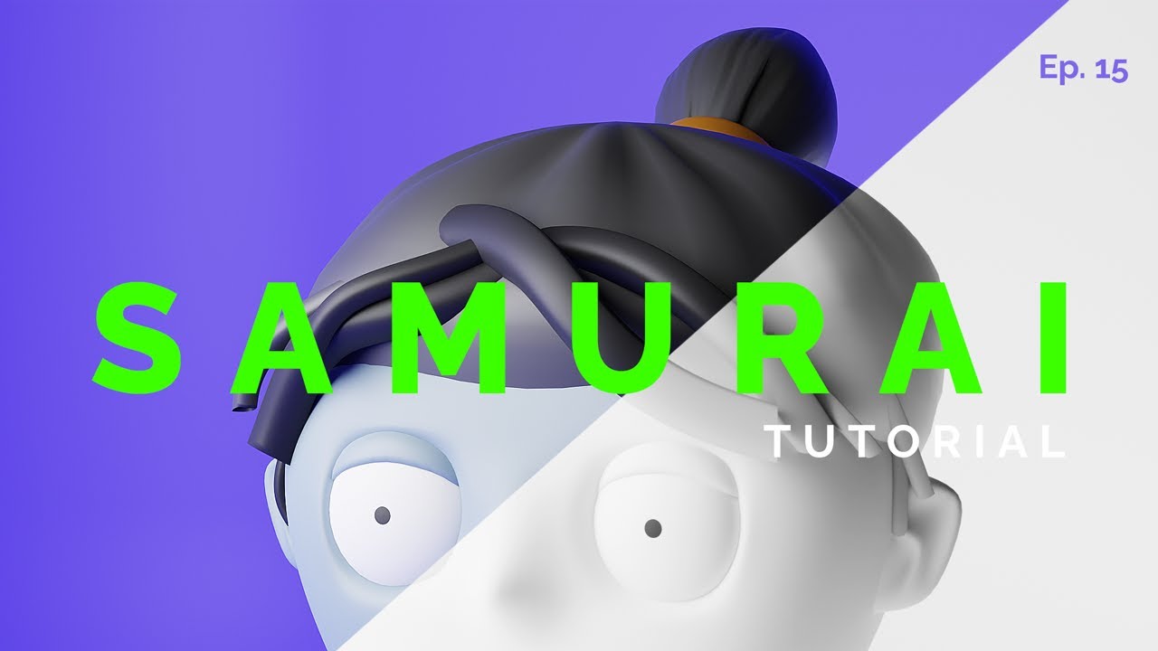 Create Samurai Bun in Blender - Beginner tutorial | Create Your First NFT collection - ep. 15