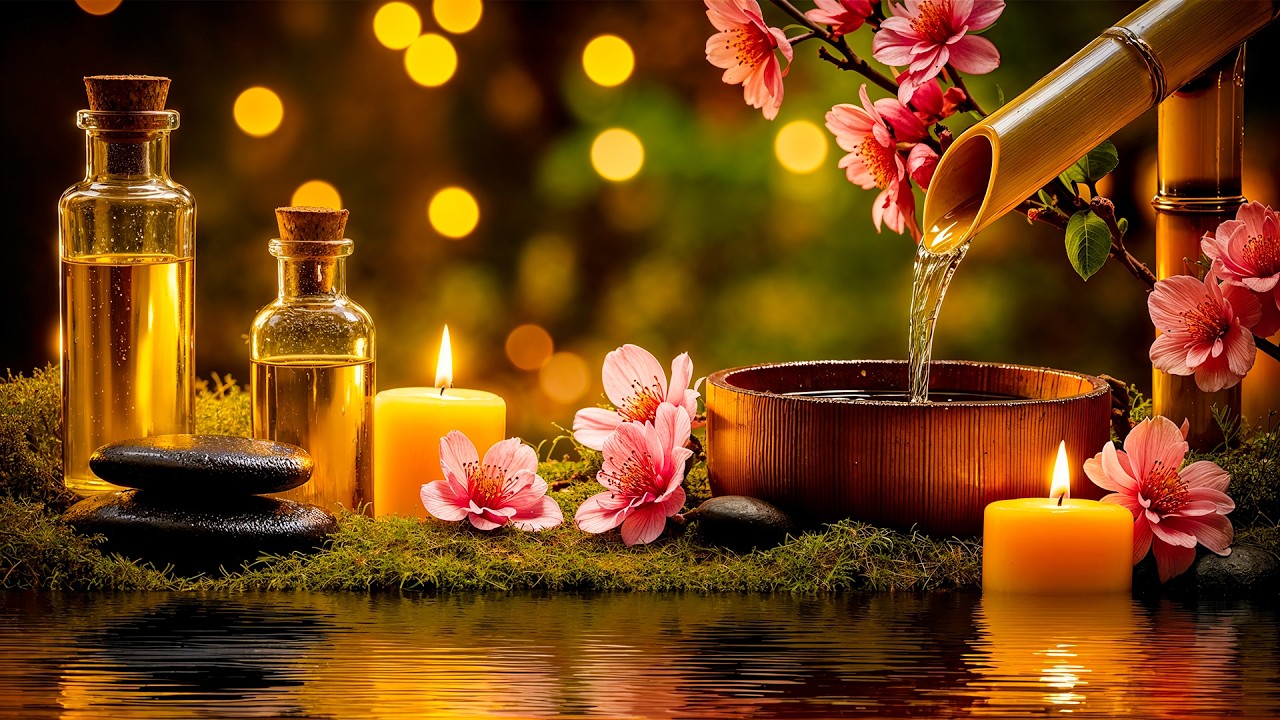 Relaxing Music Relieves Stress & Anxiety 🌿 Bamboo Water Sounds + Healing Piano, Deep Sleep 😴