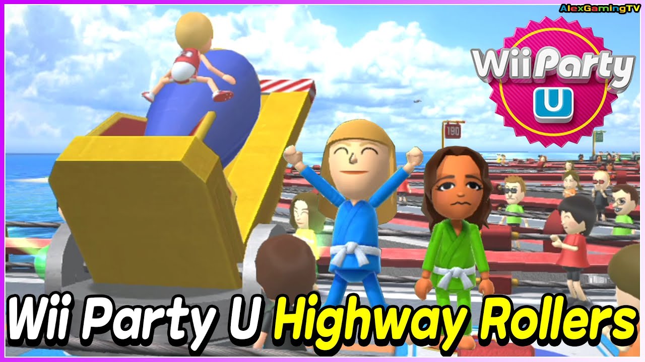 Wii Party U - Highway Rollers (Master Com) Gabi vs Maximilian vs Na-rae vs William | AlexGamingTV
