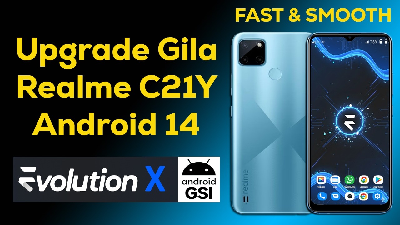 Akhirnya! Realme C21Y Bisa Upgrade ke Android 14 via Evolution X ROM | Auto Enteng & Smooth