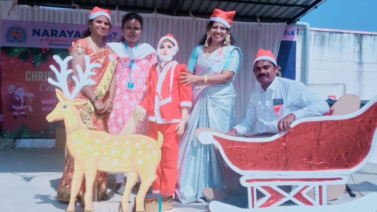 Christmas celebration at Narayana E Techno School Tiruvannamalai #Christmas #xmassong 