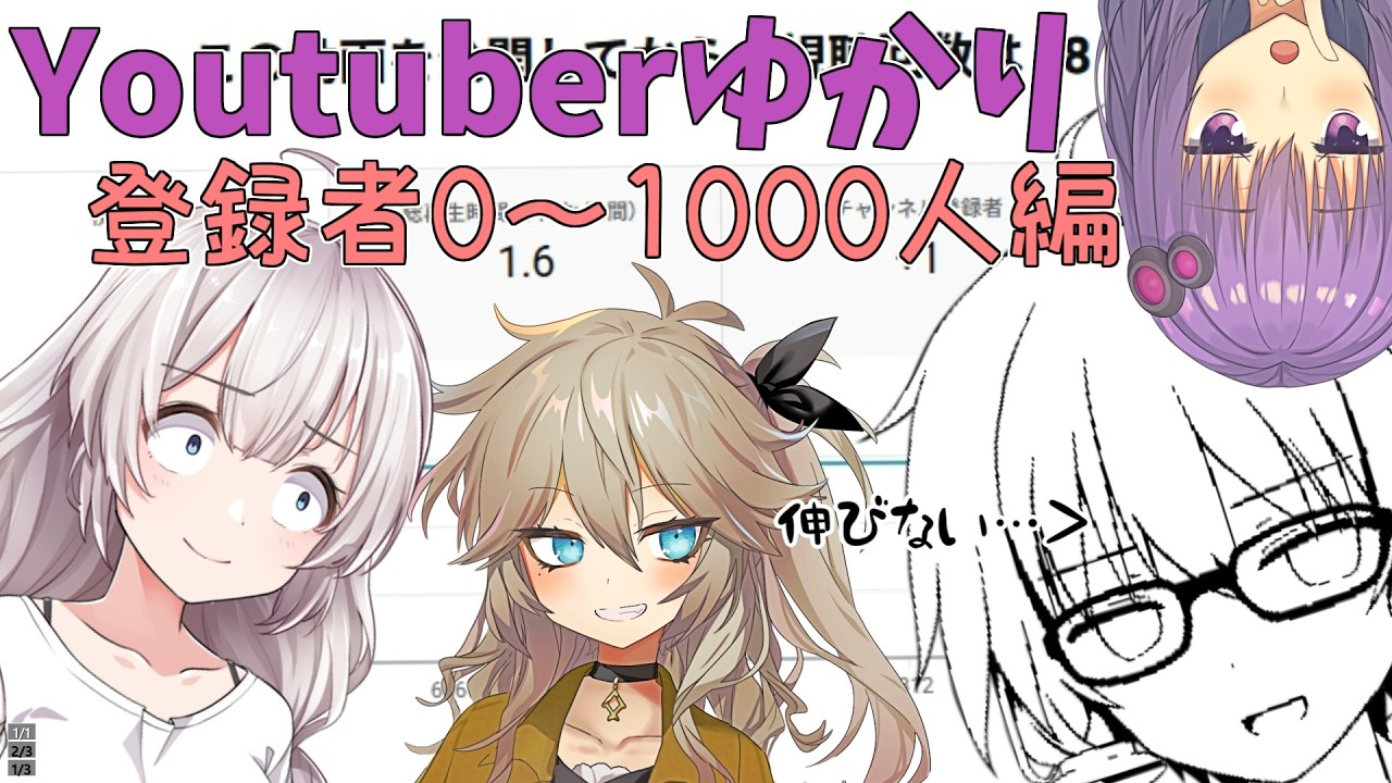 YouTuberゆかり2 登録者0~1000人 駆け出し投稿者編【VOICEROID劇場】