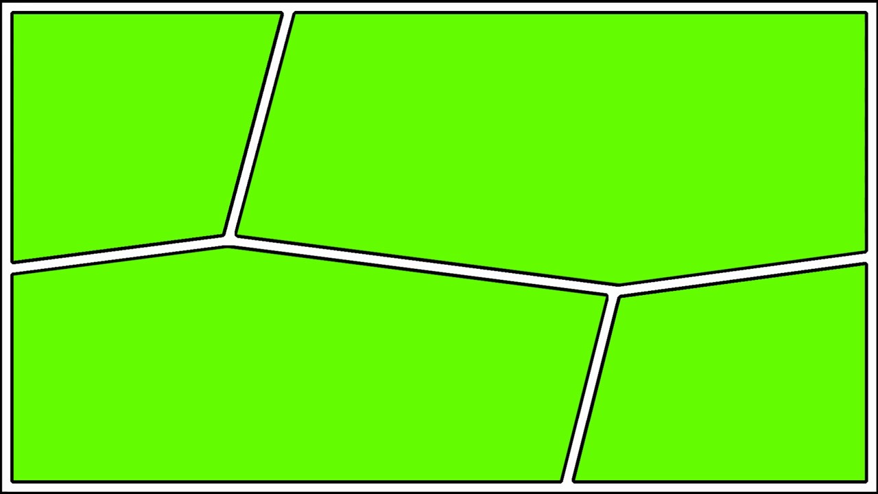 comic book page/comic book frame/ Green Screen Full HD / Free to use