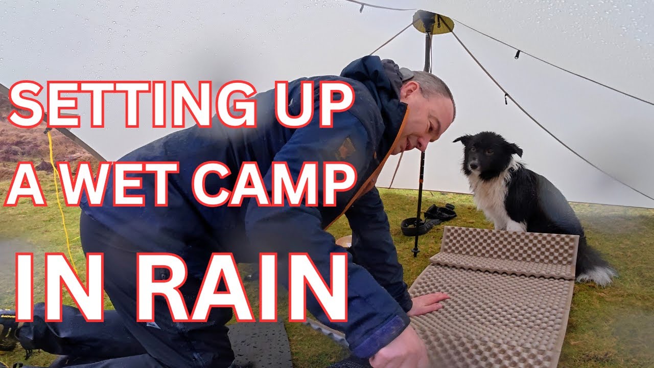 Solo Wild Camp Evening Routine Wet Weather Camp Setup & Staying Dry Episode 5