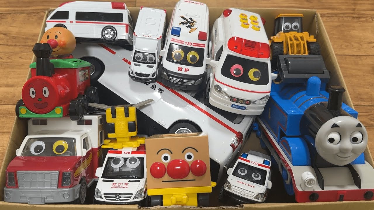 救急車とアンパンマンとトーマスが坂道を緊急走行テストします⭐️#２５４