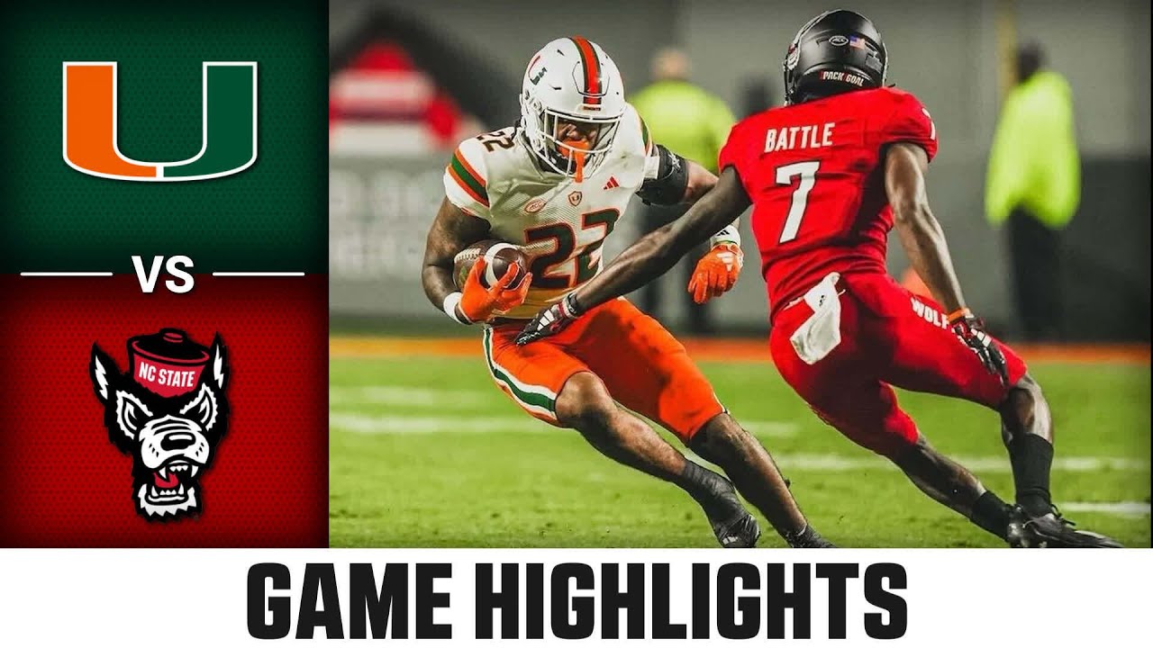 Miami vs. NC State Game Highlights | 2023 ACC Football